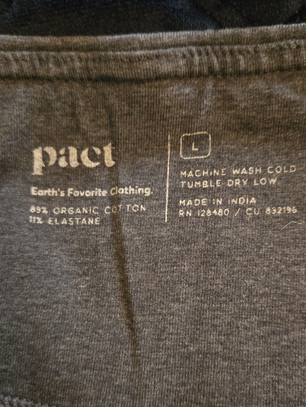 PACT Organic Cotton Airplane Wide Leg Pant in Charcoal Heather - Picture 6 of 11